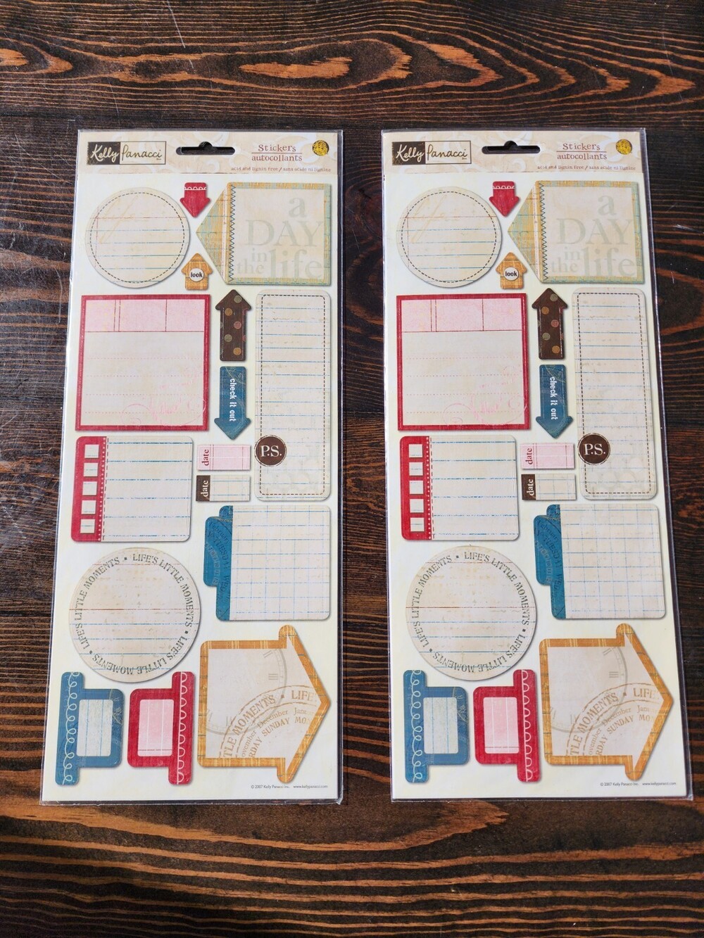 NEW Lot 2 Sandylion Stickers Kelly Panacci Borders Words Lists Checklists #5